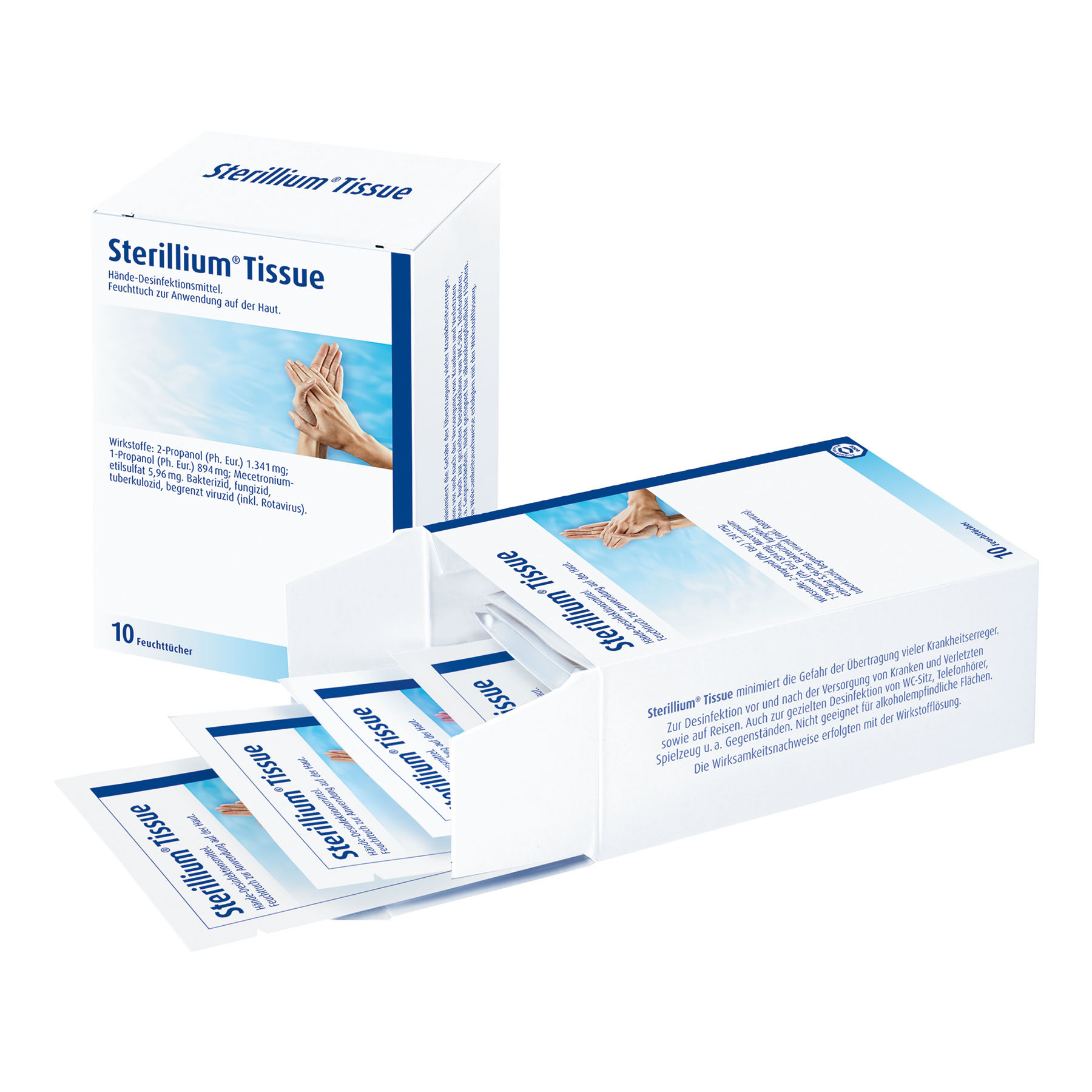 Sterillium Tissue 10 Stück Hände-Desinfektionstuch